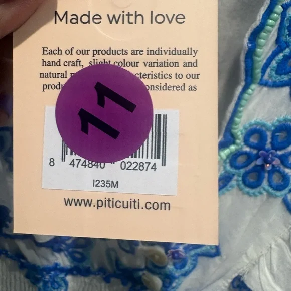 Piti Cuiti White and Blue Floral Maxi Dress - Picture 5 of 13